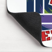 Groene en Paarse Abstracte Rebel Pleinen met Hexen Muismat (Hoek)