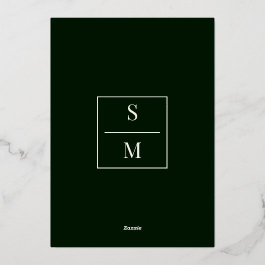 Groene en Paarse betoverde bloemen moslim bruiloft Folie Uitnodiging