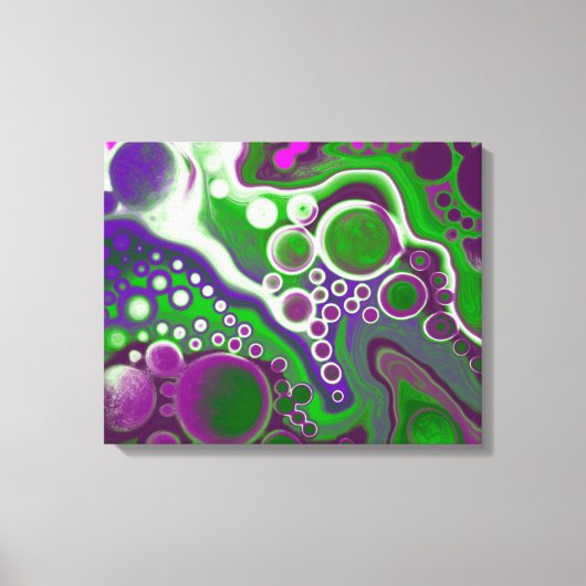 Groene en Paarse blauwe kunst Marmer Abstract Mode Canvas Afdruk (Voorkant)