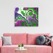 Groene en Paarse blauwe kunst Marmer Abstract Mode Canvas Afdruk (Insitu (Woonkamer))