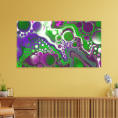 Groene en Paarse blauwe kunst Marmer Abstract Mode Canvas Afdruk (Insitu (Woonkamer))