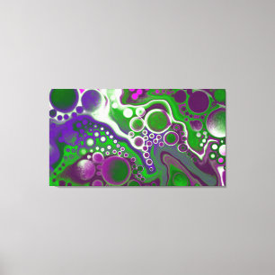 Groene en Paarse blauwe kunst Marmer Abstract Mode Canvas Afdruk