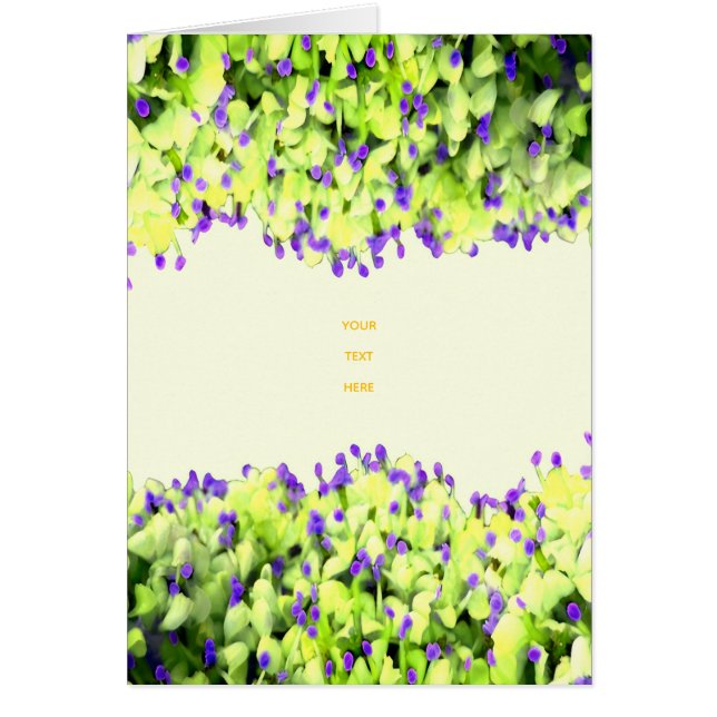 groene en paarse bloemen (Voorkant)