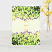 groene en paarse bloesems kaart (Gele Bloem)