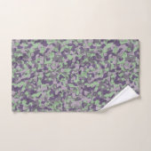 groene en paarse camouflage abstract bad handdoek (Handdoek)