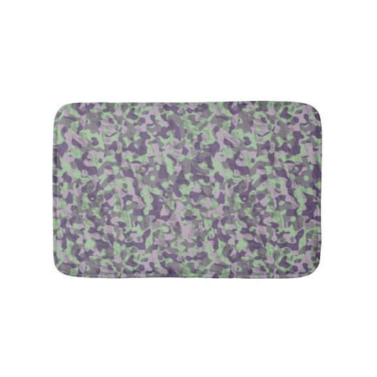 groene en paarse camouflage abstract badmat (Voorkant)