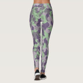 groene en paarse camouflage abstract leggings (Achterkant)