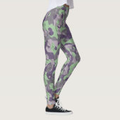 groene en paarse camouflage abstract leggings (Rechts)