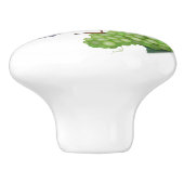 Groene en Paarse druiven Keramische Knop (Zijkant)