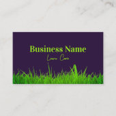 Groene en Paarse gazonverzorging Visitekaartje (Voorkant)