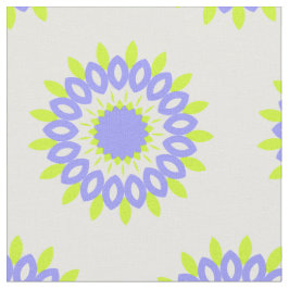 Groene en paarse geometrische bloem stof