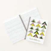 Groene en Paarse geometrische driehoeken op maat Notitieboek (Binnen)
