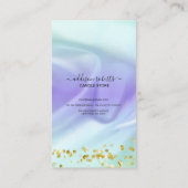 Groene en Paarse Glitter Candle Care Visitekaartje (Achterkant)