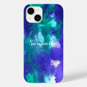 Groene en Paarse kunst Case-Mate iPhone Case (Achterkant)