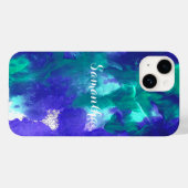 Groene en Paarse kunst Case-Mate iPhone Case (Achterkant (horizontaal))