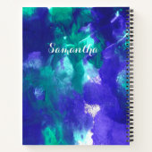 Groene en Paarse kunst Notitieboek (Achterkant)