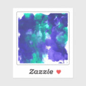 Groene en Paarse kunst Sticker (Vel)