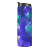 Groene en Paarse kunst Thermosbeker (Geroteerd rechts)