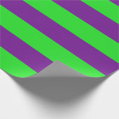 Groene en Paarse luifel strepen Cadeaupapier (Hoek)