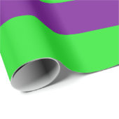 Groene en Paarse luifel strepen Cadeaupapier (Rol Hoek)