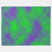 Groene en Paarse Misten Fleece Deken (Voorkant (Horizontaal))