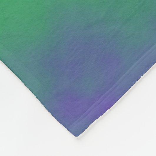 Groene en Paarse Misten Fleece Deken (Hoek)