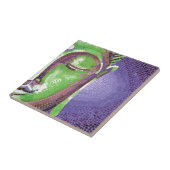 Groene en Paarse Mozaïekboeddha Face Tegeltje (Zijkant)