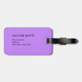 Groene en Paarse palmbladeren Bagagelabel (Achterkant horizontaal)