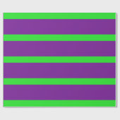 Groene en Paarse Pencil Stripes Cadeaupapier (Vlak)
