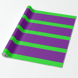 Groene en Paarse Pencil Stripes Cadeaupapier