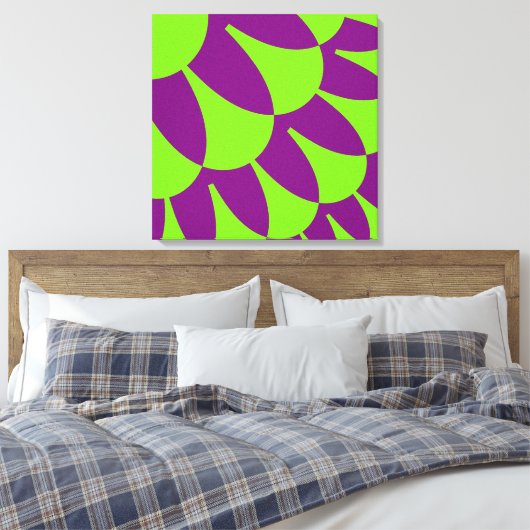 Groene en Paarse schaaldieren Canvas Afdruk (Insitu (Slaapkamer))