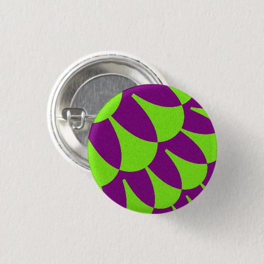 Groene en Paarse schaaldieren Ronde Button 3,2 Cm (Voorkant /achterkant)