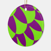 Groene en paarse schubben keramisch ornament (Links)