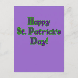 Groene en Paarse Sint-Patrick's Day shirten Briefkaart