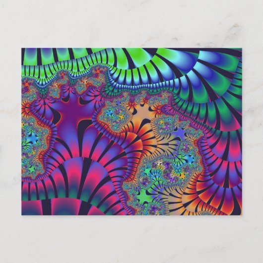 Groene en Paarse smelt Briefkaart (Voorkant)