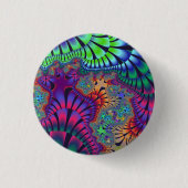 Groene en paarse smelt ronde button 3,2 cm (Voorkant)