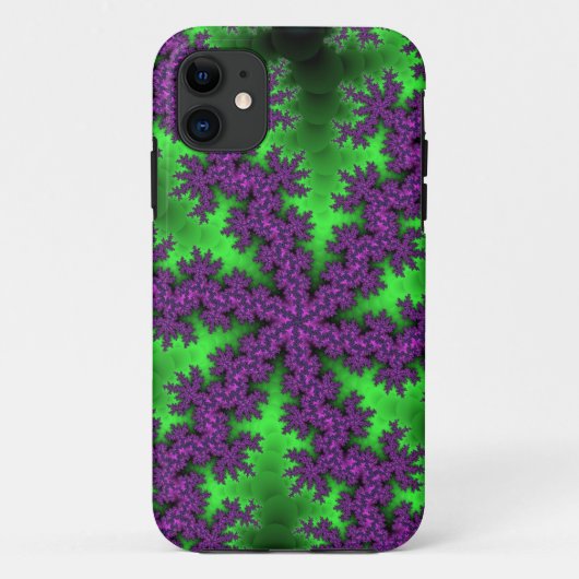 Groene en Paarse Snowflake Case-Mate iPhone Case (Achterkant)