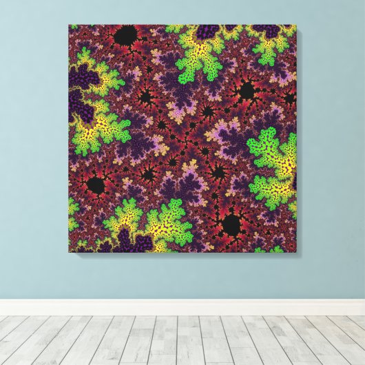 Groene en Paarse specerijen Canvas Afdruk (Insitu (Houten vloer))