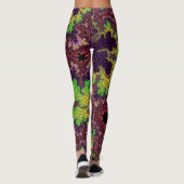 Groene en Paarse specerijen Leggings (Achterkant)