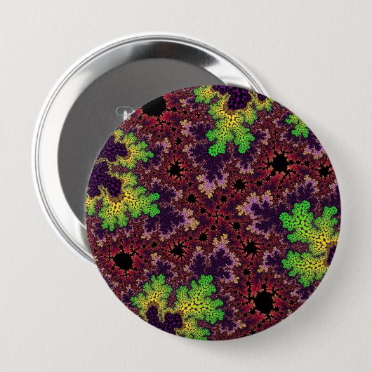 Groene en Paarse specerijen Ronde Button 4,0 Cm (Voorkant /achterkant)