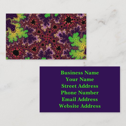 Groene en Paarse specerijen Visitekaartje (Voorkant / Achterkant)