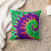 Groene en Paarse spiraalvormige loods Kussen (Deken)
