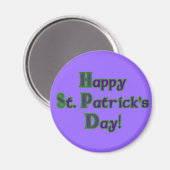 Groene en Paarse St. Patrick's Day shirten Magneet (Voorkant / Achterkant)