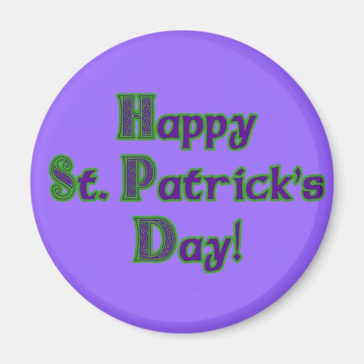 Groene en Paarse St. Patrick's Day shirten Magneet (Voorkant)