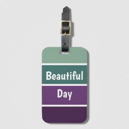 Groene en Paarse strepen Bagagelabel