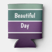 Groene en Paarse strepen Blikjeskoeler (Voorkant)