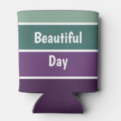 Groene en Paarse strepen Blikjeskoeler (Achterkant)