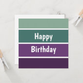 Groene en Paarse strepen Kaart (Voorkant / Achterkant in situ)