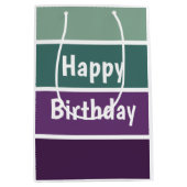 Groene en Paarse strepen Medium Cadeauzakje (Voorkant)