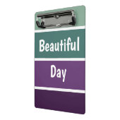 Groene en Paarse strepen Mini Klembord (Angled2)